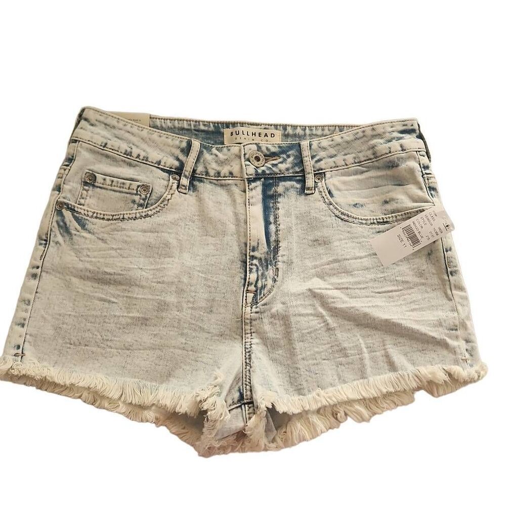 Bullhead Denim Women's Size 11 Indigo Blue Light Wash High Rise Cut Off Shorts